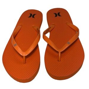 Hurley Rachelle Orange Flip Flops Size 9